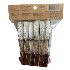 Recollections Craft It Vintage Glam Ribbon Set 18 Pc Decorative Jute Craft New