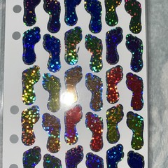 Stickopotamus Stickers – Colorful Glittery Footprints – Multi-colored