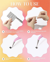 6 Sheets 0.11Inch Tiny Letter Stickers Self Adhesive Alphabet Number Sticker Res