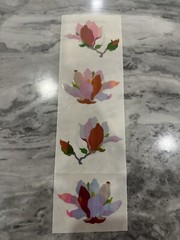 4 Mrs Grossmans Large Lotus Flower Opal Irradescent Mother Of Pearl 1988 Sticker