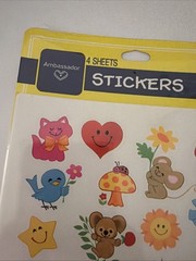 Vintage Ambassador Colorful Animal Stickers Koala Owl Turtle – 4 Sheets Sealed