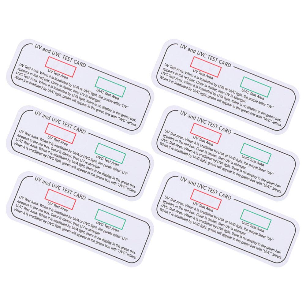 UV Uvc Detector Test Card 6pcs Reusable UVC Intensity Strip