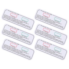 UV Uvc Detector Test Card 6pcs Reusable UVC Intensity Strip