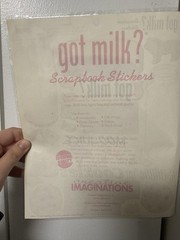 Creative Imaginations Snacks Got Milk? Deadstock Scrapbook Stickers Junk Journal