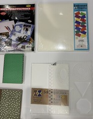 Scrapbook Album Card Stock Protectors Stickers Lot Crafting Lot