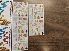 VTG Sandylion & Hambly Prismatic & Kromekote Stickers Barnyard Zoo Animals Stars