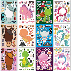 24 Sheets 8.27»×5.9» Make Your Own Stickers for Kids Toddlers, Make a Face Sti