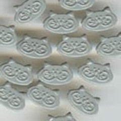 Gray Cat Face Brads Set