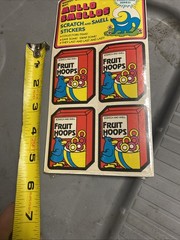 Mello Smellos Scratch and Smell Stickers Sealed Pack Vtg Fruit Hoops Pine Trees
