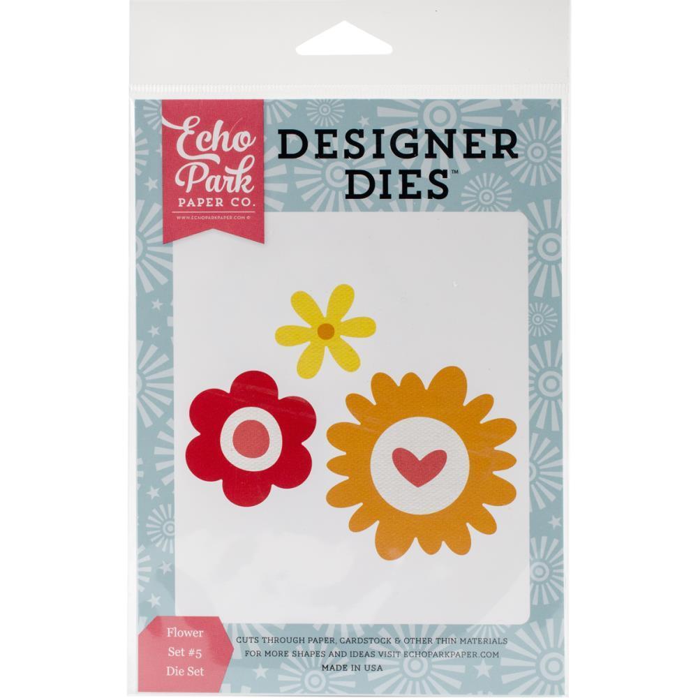 Echo Park Designer Dies FLOWER SET 5 Steel Dies Scrapbooking