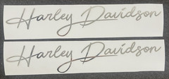 Harley-Davidson Sticker Reproductions – High-Quality Vinyl (Pair)-Chrome Color-