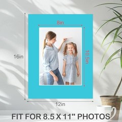 15 Pack 12×16 Picture Mats for 8.5×11 Photos Mixed Colors Bevel Cut Mat Boards