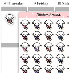 Sweeping Sticker, Broom Planner Sticker, Sweep Floor Chore Sticker, Calendar