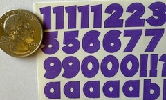 PURPLE 7/16” CHUNKY ALPHABET Stickers(2 sheets)Making Memories•Letters •Number•
