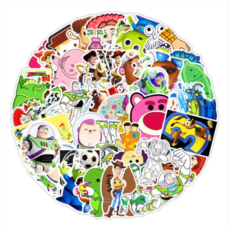 Toy Story Buzz Stickers Skateboard Laptop Luggage Decal Toy Story Disney 53 pcs