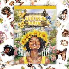 40 Sheets Black Girl Sticker Book for Planners, Prayer Board,Calendars, Journ…