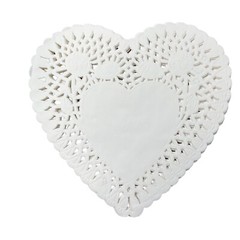 White Heart Doilies Paper Romance Valentine Day Ephemera 40 Plus Crafts u Junk J