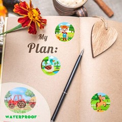 1000 Pcs Realistic Farm Animal Stickers for Kids Classroom Barnyard Party Favor
