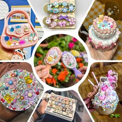 100PCS Slime Charms Jelly Cute Flatback Resin Small, Mixed Colors-100Pcs