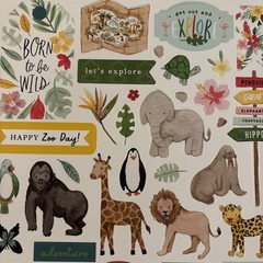 Echo Park Element Stickers Animal Kingdom