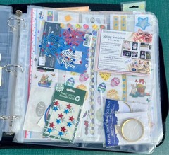 Crop In Style Binder With Lots Of Stickers ~ 17 Sheets full ~ Navy Blue Binder