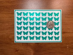 Glitter Butterfly Vinyl Stickers Craft Supply DESTASH – 3 Sheets, 16mm – 5/8″