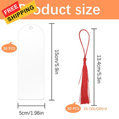 30 Pcs Clear Acrylic 5.9″ x 1.96″/15 x 5cm, 1mm thickness, Semicircle, 30