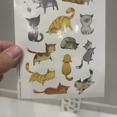 Cat Stickers David Walker Art 2005 Peaceable Kingdom Retro Kitties Kitty Orange