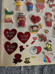 Vintage Puff Sticker Collection 1 Binder Page Good Condition 80s 90s Smurfs CPK