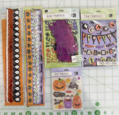 Spooky Halloween Scrapbooking Stickers by K&Company & 16 – 12×12 sheets of paper