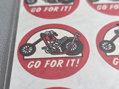 Vintage 1980’s TREND Scratch N’ Sniff Stickers Motorcycle Motor Oil Unsealed
