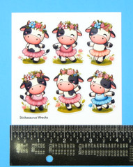 Dancing Cows Small Sticker Sheet