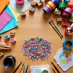 200 PCS Multicolor Mini Metal Round Brads Paper Fasteners Scrapbooking DIY