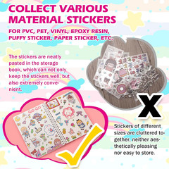 Reusable Sticker Book – 60 Sheets, Collecting Album, Organizer, Blank Book for