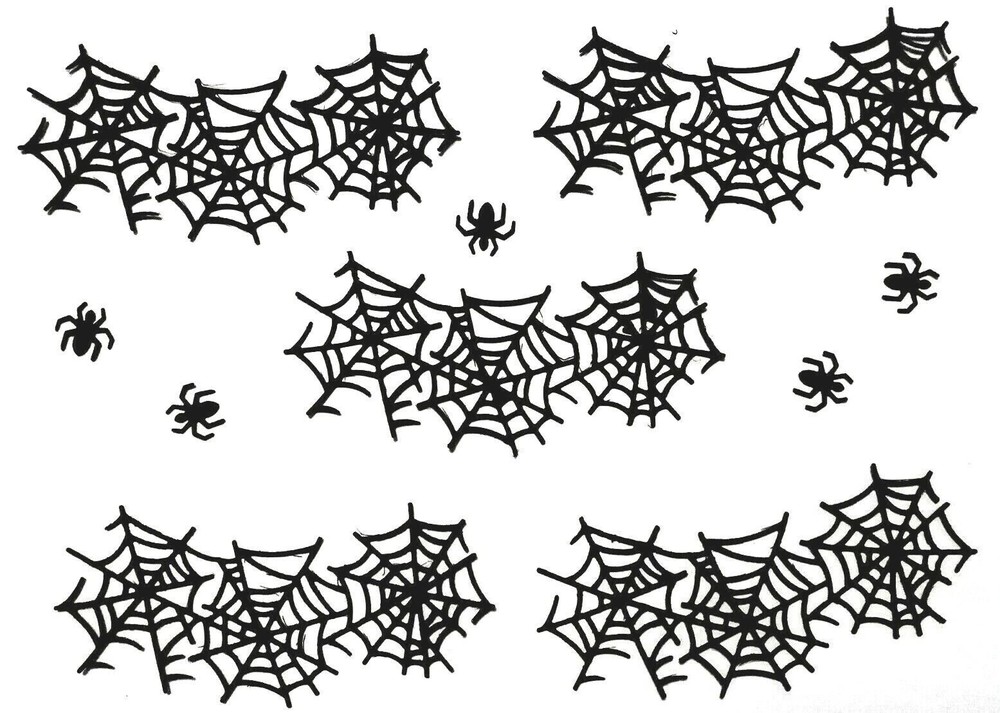SUPER INTRICATE! LONG SPIDER WEB/ WEBS & SPIDERS SILHOUETTE DIE CUT/ CUTS