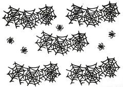 SUPER INTRICATE! LONG SPIDER WEB/ WEBS & SPIDERS SILHOUETTE DIE CUT/ CUTS