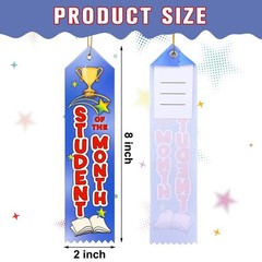 100 PCS 8×2 Inch Student Of The Month Award Ribbons Event Card String Bulk