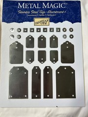 Stampin’ Up Metal Magic Stainless Steel Tags Metal Edge Tags Squares Circles Lot