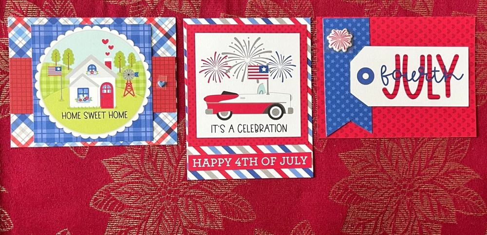 #K178 – JULY 4TH CELEBRATION PATRIOTIC DOODLEBUG SCRAPBOOK CARD KIT 10pcs A2