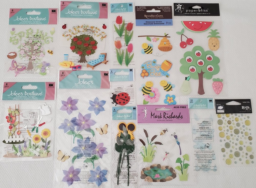 *YOU CHOOSE* Jolee’s SPRING/SUMMER/FLOWERS/LADYBUGS Dimensional Stickers