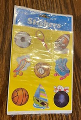 Vintage Eureka Stickers 1980s Sports Theme 36 Count NOS