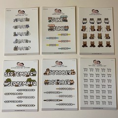 Hubman And Chubgirl Months Beaver & Shopping Carts Stickers Set