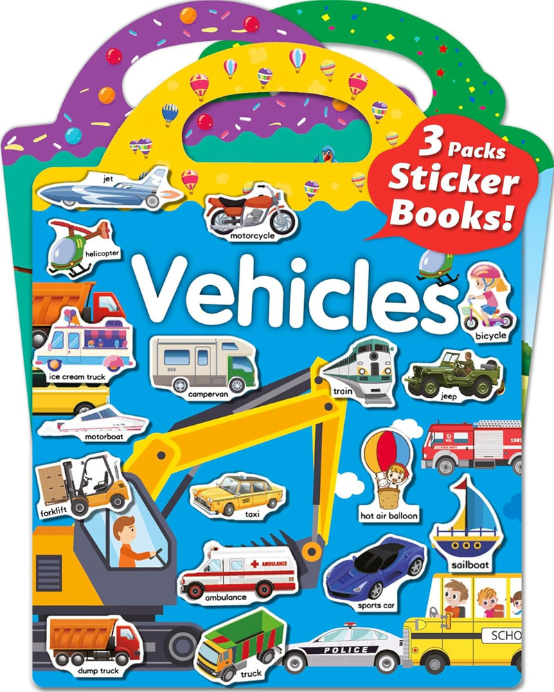 Reusable Sticker Book for Toddlers, Stickers for Kids, Toddler Sticker Book, Tod