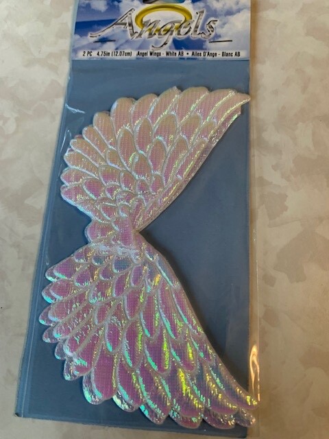 ANGELS WHITE RAINBOW ANGEL WINGS 4-3/4’ WHITE RAINBOW WINGS 2PCS