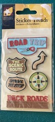 Road trip Scrapbook Stickers. 6 Elevated Raised Stickers Hiking Etc New & Sealed