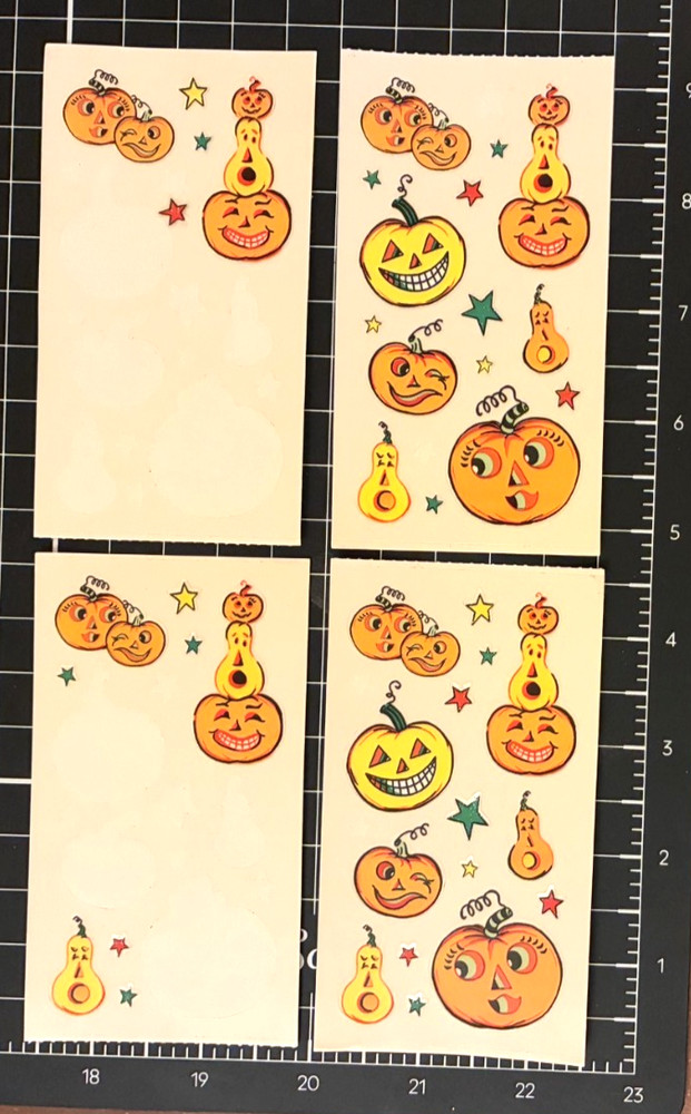 Frances Meyer Mary Kober Vintage PUNKIN PATCH Sticker LOT #RTST 829 Halloween