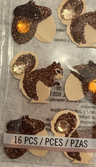 VINTAGE-Jolee’s Boutique EK Stickers -New -Glitter Squirrels & Acorns