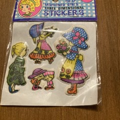 Vintage puffy stickers old-fashioned girls holly Hobbie Ish