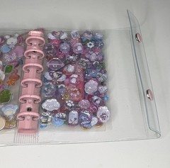 Japanese Style A7 Binder filled With 3D stickers And Water Shaker Stickers