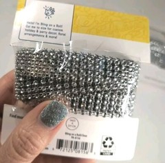 2-row Hobby BLING ON A ROLL – Clear Mesh Ribbon – 0.62 In x 3 Yds x 4 Count